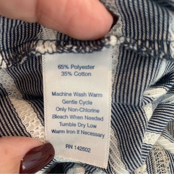 Sail to Sable Sleeveless Striped Long Side Slits Maxi Dress Navy and White Tank - Picture 6 of 9